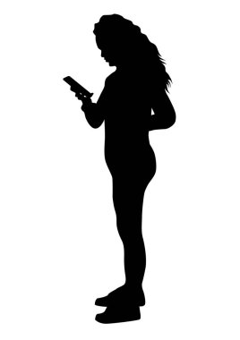 Beyaz bir adam smartphone ile genç kadın