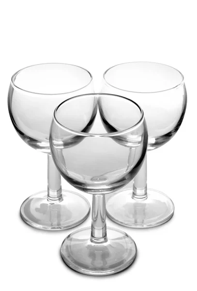 复古玻璃杯在白色背景 — 图库照片