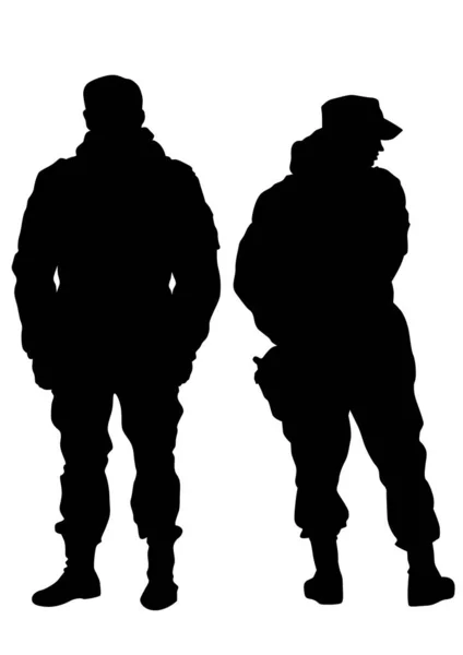 Les Gens Police Spéciale Sur Fond Blanc — Image vectorielle