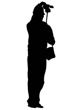 adam beyaz zemin üzerinde bir fotoğraf makinesi ile