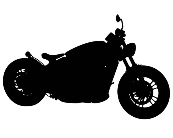 Retro Deportes Motocicleta Fondo Blanco — Vector de stock