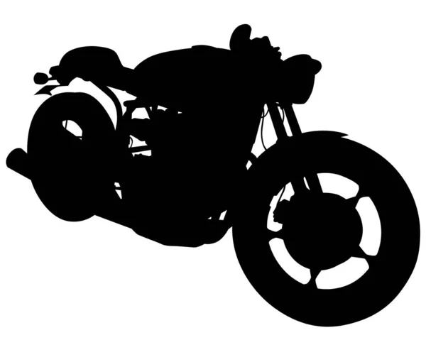 Retro Sportowy Motocykl Jedno Białe Tło — Wektor stockowy