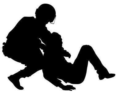 Beyaz arka planda özel polis gücü insanları