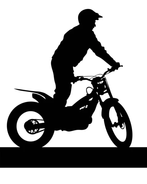 Motocicleta Deportiva Hombre Fondo Blanco — Vector de stock