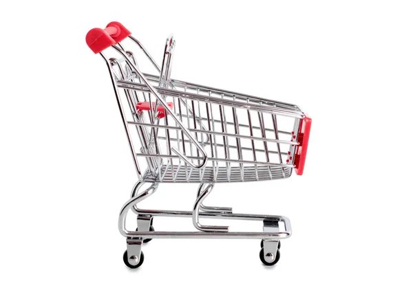 Metal Cart Store White Background Royalty Free Stock Images