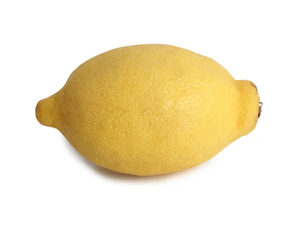 Зрізати Жовтий Лимон Білому Тлі — стокове фото