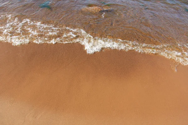 Grandi Onde Mare Spiaggia Sabbia — Foto Stock