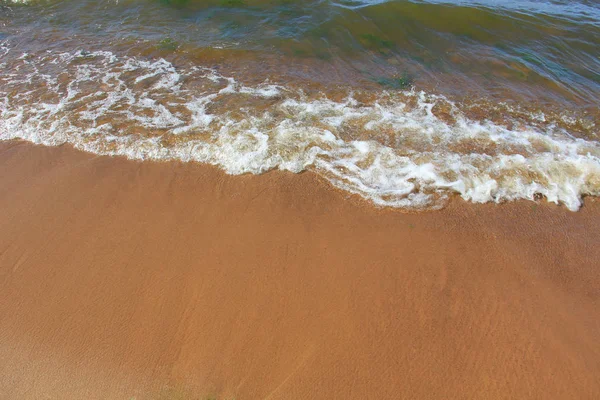 Grandi Onde Mare Spiaggia Sabbia — Foto Stock