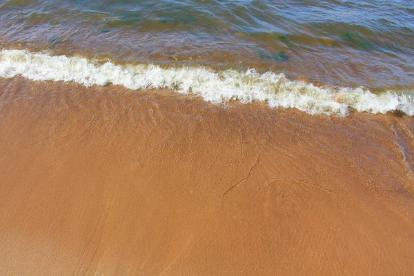 Grandi Onde Mare Spiaggia Sabbia — Foto Stock