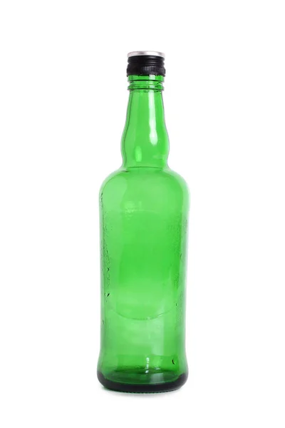 Стеклянные Бутылки Виски Белом Фоне — стоковое фото