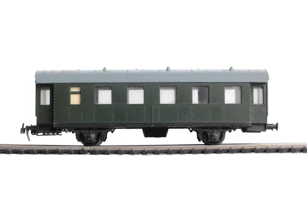 Model Steam Locomotive Cistern Rails White Background — Stock Photo, Image
