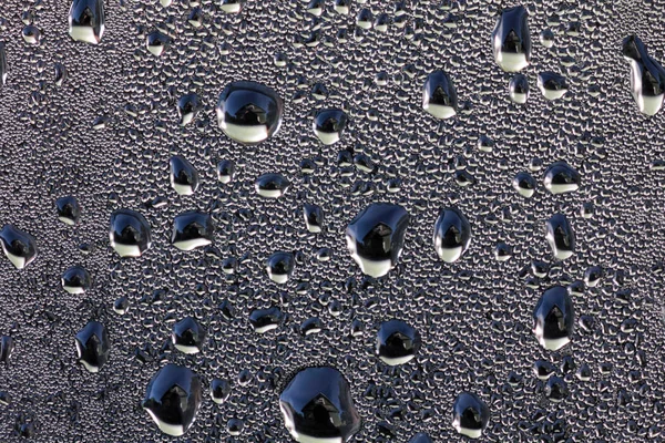 Gotas Líquido Água Superfície Dos Óculos — Fotografia de Stock