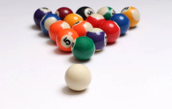 Billiard Balls White Background — Stock Photo, Image