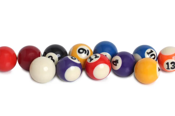 Billiard Balls White Background — Stock Photo, Image