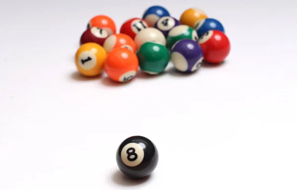 Billiard Balls White Background — Stock Photo, Image
