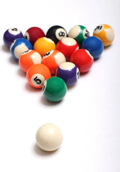 Billiard Balls White Background — Stock Photo, Image