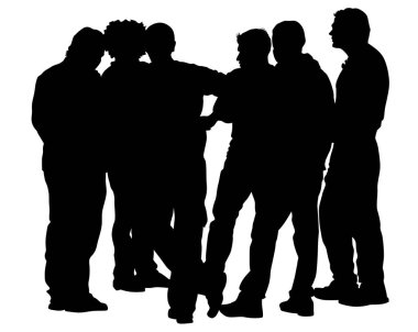 Beyaz arka planda partideki kalabalık