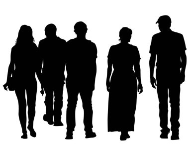 Beyaz arka planda partideki kalabalık