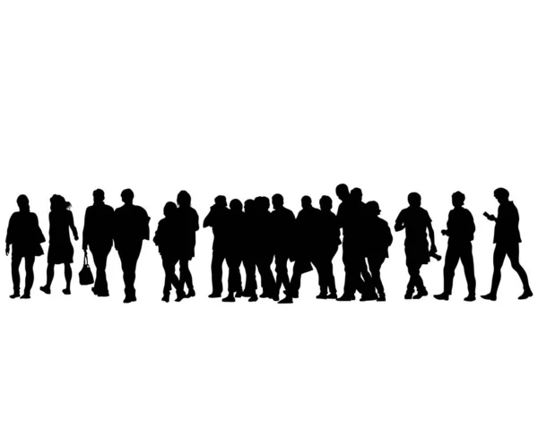 Big Crowds People White Background Stock Vector Image by ©grynold