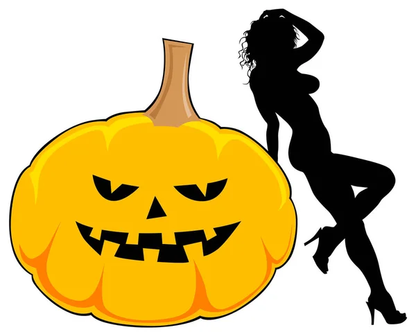 Hermosas Brujas Jóvenes Carnaval Halloween — Vector de stock