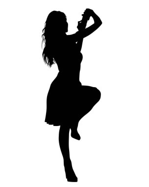 Beyaz bir arka plan üzerinde telefon olan kadın