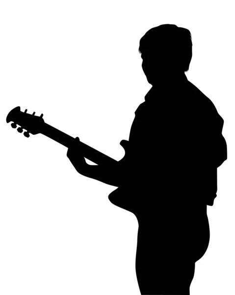Guitar Rock Band Auf Weißem Hintergrund — Stockvektor