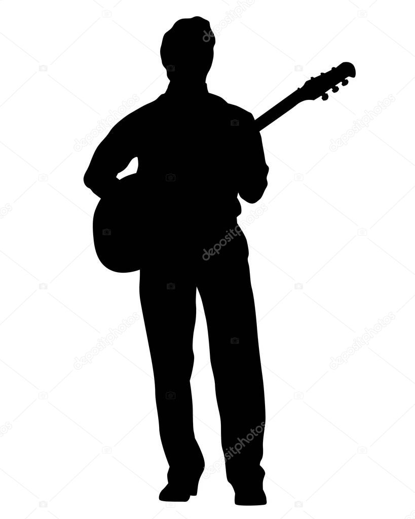 Guitar rock band on a white background