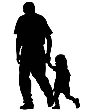 Beyaz arka planda küçük çocuklu ebeveynler