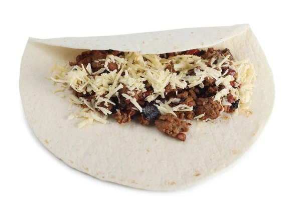 Składniki Żywności Tacos Stole Kuchennym — Zdjęcie stockowe