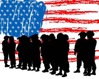 Amerikan bayrağı geçmişinde üniformalı özel askeri güçler