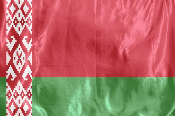 Belarusian State Flag Shiny Material Abstract Colored Background — Stock Photo, Image