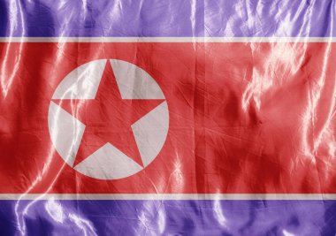 Eyalet bayrağı rüzgarda dalgalanıyor. Tekstil üzerine renkli arkaplan