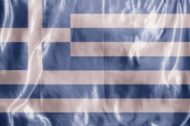 Eyalet bayrağı rüzgarda dalgalanıyor. Tekstil üzerine renkli arkaplan