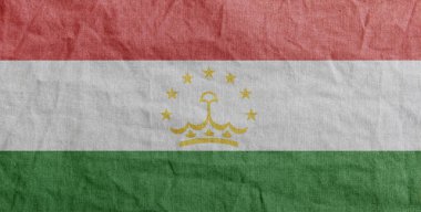 Eyalet bayrağı rüzgarda dalgalanıyor. Tekstil üzerine renkli arkaplan