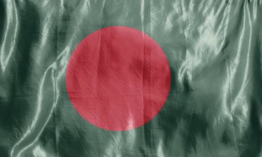 Eyalet bayrağı rüzgarda dalgalanıyor. Tekstil üzerine renkli arkaplan