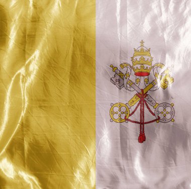 Eyalet bayrağı rüzgarda dalgalanıyor. Tekstil üzerine renkli arkaplan