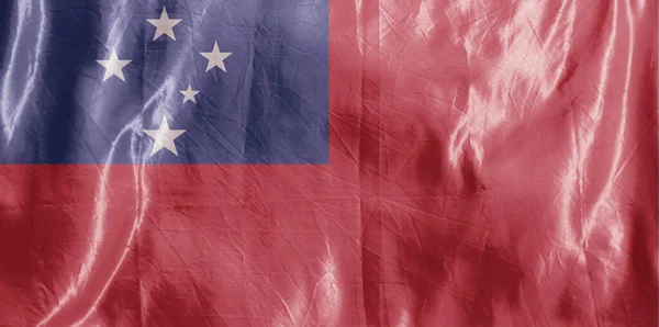 Statsflaggan Fladdrar Vinden Färgad Bakgrund Textilier — Stockfoto