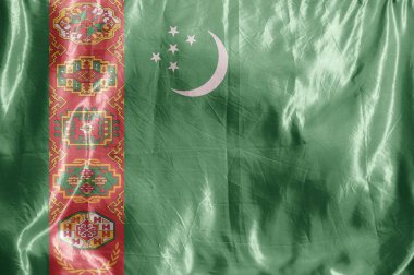 Eyalet bayrağı rüzgarda dalgalanıyor. Tekstil üzerine renkli arkaplan