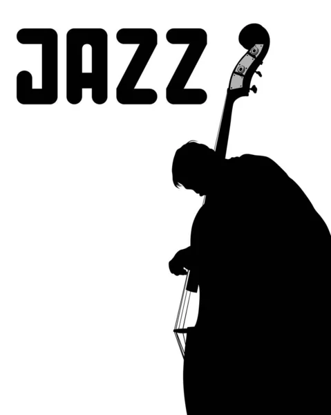 Homme Joue Des Instruments Vent Style Rétro Jazz — Image vectorielle