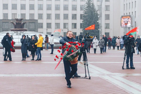 Novembre 2018 Minsk Biélorussie Anniversaire Grande Révolution Socialiste Octobre Sur — Photo