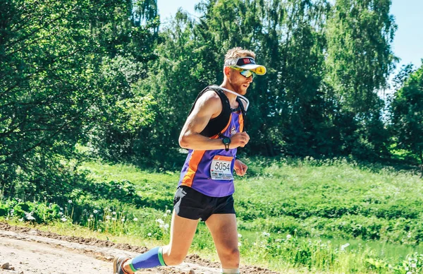 May 2018 Naliboki Belarus All Belarusian Amateur Marathon Naliboki Woman — Stock Photo, Image