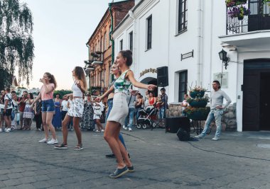 Eylül, 1, 2018 - Minsk, Beyaz Rusya: Sokak Şenlikleri akşam City
