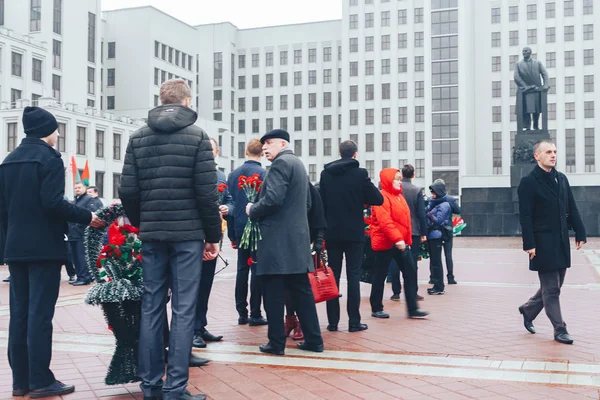 Ноября 2018 Года Минск Беларусь Годовщина Великой Октябрьской Социалистической Революции — стоковое фото