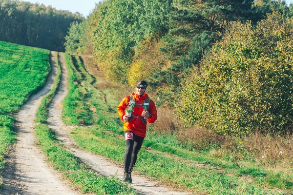 Octubre 6, 2018 Novogrudok Bielorrusia Castle Road Cross Country Run — Foto de Stock