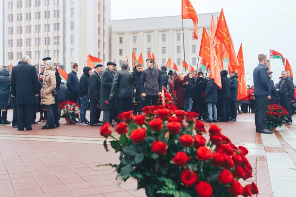 Ноября 2018 Года Минск Беларусь Годовщина Великой Октябрьской Социалистической Революции — стоковое фото