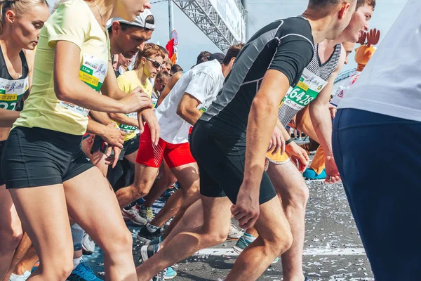 September 2018 Minsk Belarus Half Marathon Minsk 2018 People Running — Stock Photo, Image