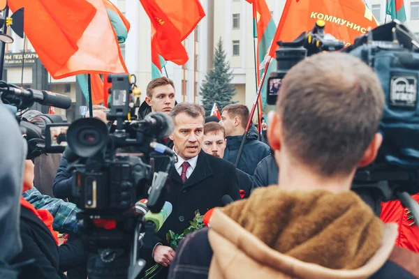 Novembro 2018 Minsk Bielorrússia Aniversário Grande Revolução Socialista Outubro Político — Fotografia de Stock