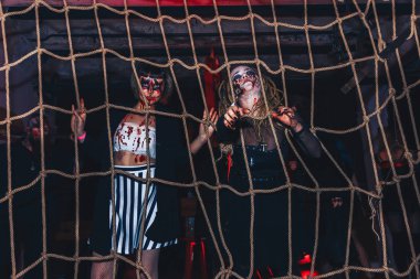 Ekim 28-29, 2017 - Minsk, Beyaz Rusya: Space sanat, en iyi parti Halloween için kostüm partisi genç kadınlarda adanmış