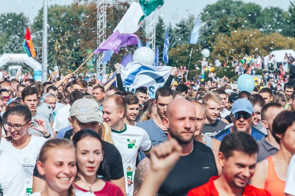 September 2018 Minsk Belarus Half Marathon Minsk 2018 Large Group — Stock Photo, Image