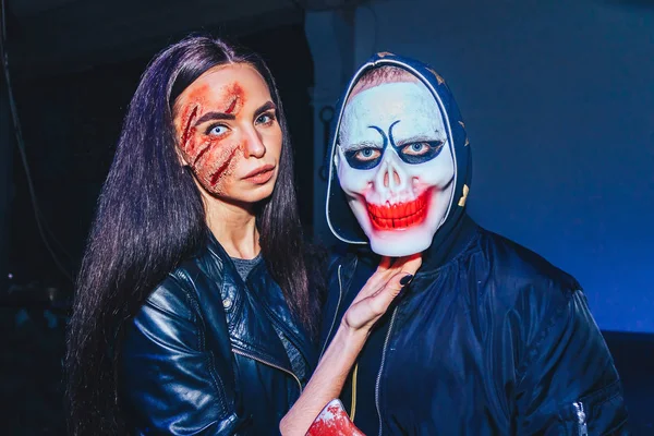 Octubre 2017 Minsk Bielorrusia Espacio Artístico Top Party Dedicado Halloween — Foto de Stock